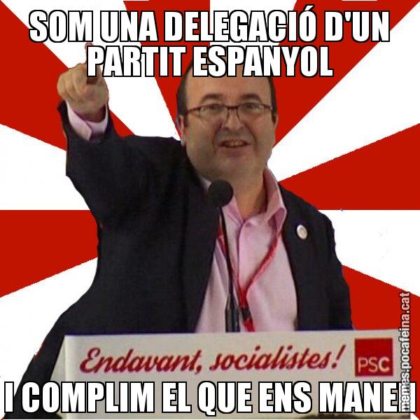 SOM UNA DELEGACIÓ D'UN PARTIT ESPANYOL I COMPLIM EL QUE ENS MANEN - Miquel Iceta
