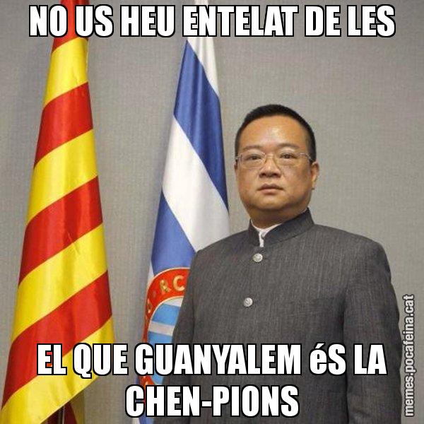 NO US HEU ENTELAT DE LES EL QUE GUANYALEM éS LA CHEN-PIONS - Chen Yansheng