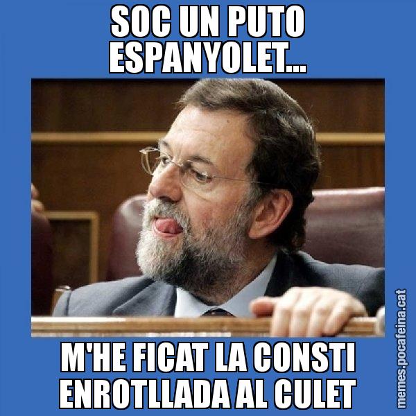 SOC UN PUTO ESPANYOLET... M'HE FICAT LA CONSTI ENROTLLADA AL CULET - Mmmmmariano Rajoy