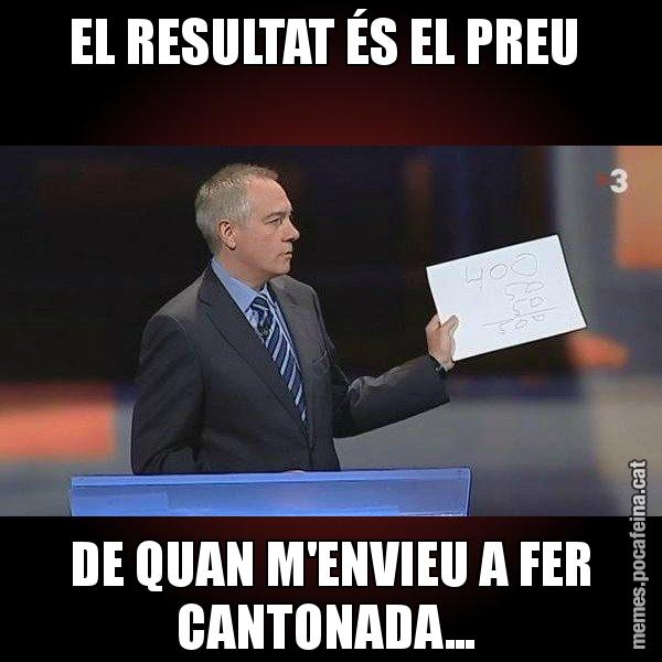 EL RESULTAT ÉS EL PREU  DE QUAN M'ENVIEU A FER CANTONADA... - Navarro Paper