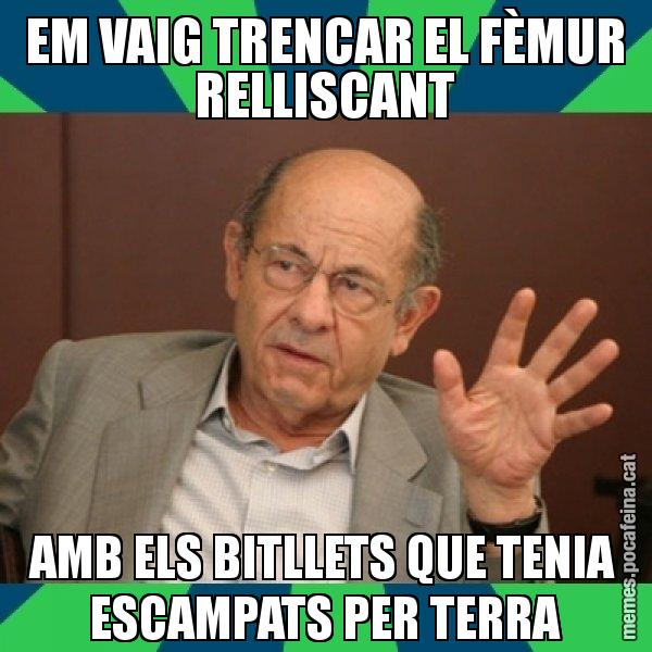 EM VAIG TRENCAR EL FÈMUR RELLISCANT AMB ELS BITLLETS QUE TENIA ESCAMPATS PER TERRA - Fèlix Millet