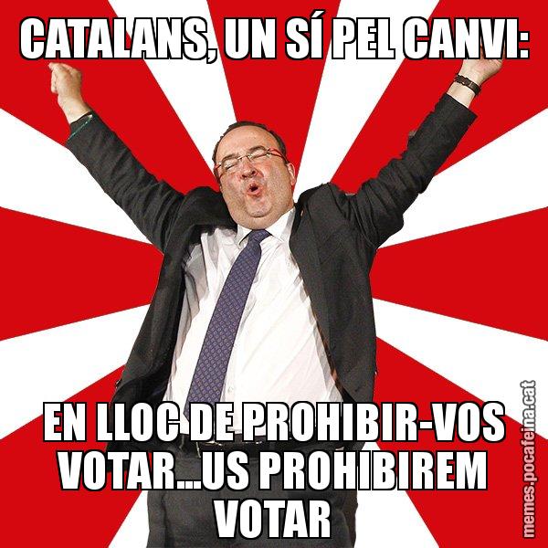 CATALANS, UN SÍ PEL CANVI: EN LLOC DE PROHIBIR-VOS VOTAR...US PROHIBIREM VOTAR - Miquel Iceta - 27S