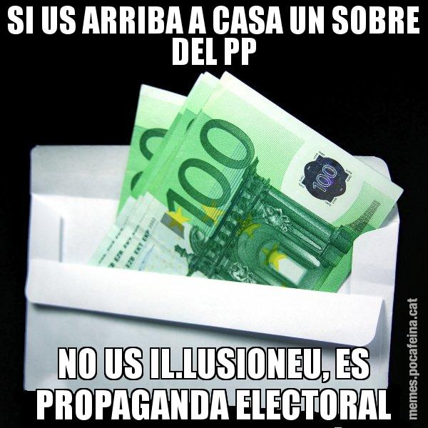 SI US ARRIBA A CASA UN SOBRE DEL PP NO US IL.LUSIONEU, ES PROPAGANDA ELECTORAL - Sobre