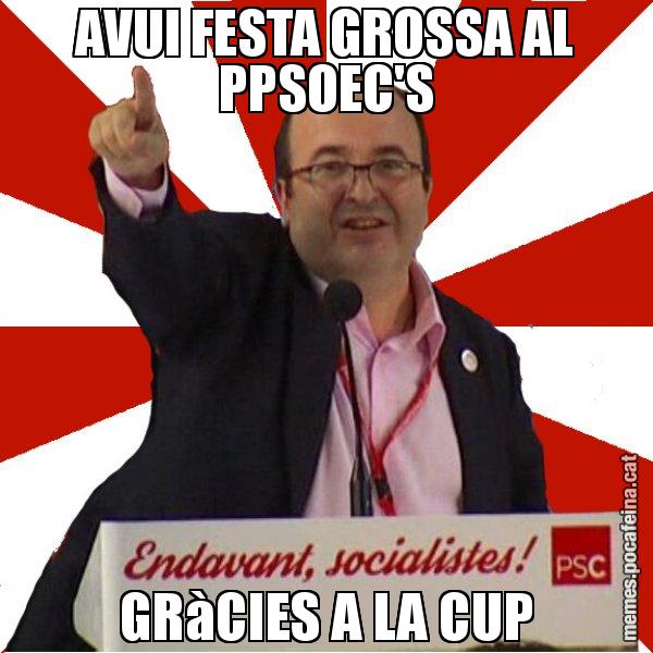 AVUI FESTA GROSSA AL PPSOEC'S GRàCIES A LA CUP - Miquel Iceta
