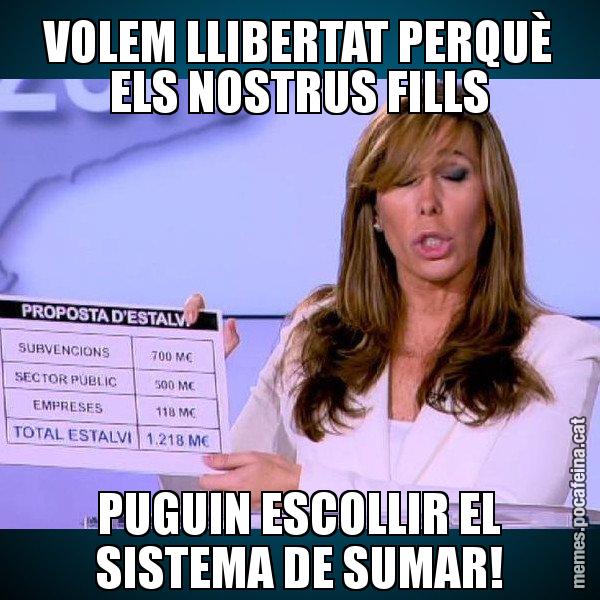 VOLEM LLIBERTAT PERQUÈ ELS NOSTRUS FILLS PUGUIN ESCOLLIR EL SISTEMA DE SUMAR! - Alícia Paper i Suma