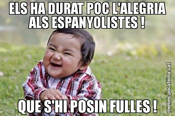 ELS HA DURAT POC L'ALEGRIA ALS ESPANYOLISTES ! QUE S'HI POSIN FULLES ! - El diabòlic nen asiàtic