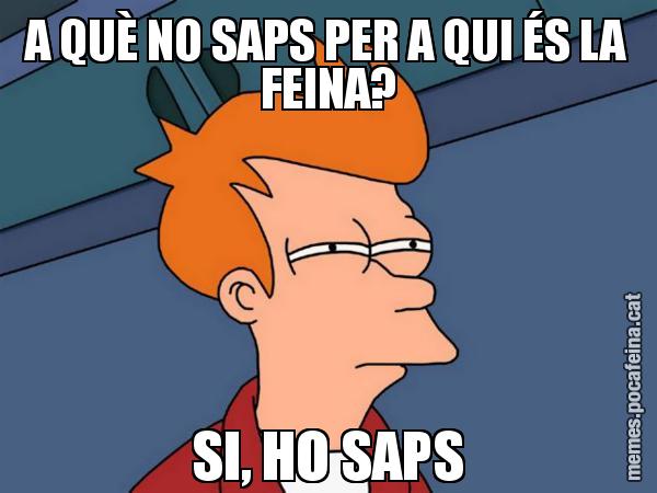 A QUÈ NO SAPS PER A QUI ÉS LA FEINA? SI, HO SAPS - Futurama Fry