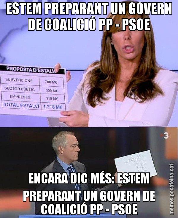 ESTEM PREPARANT UN GOVERN DE COALICIÓ PP - PSOE ENCARA DIC MÉS: ESTEM PREPARANT UN GOVERN DE COALICIÓ PP - PSOE - Camacho VS Navarro