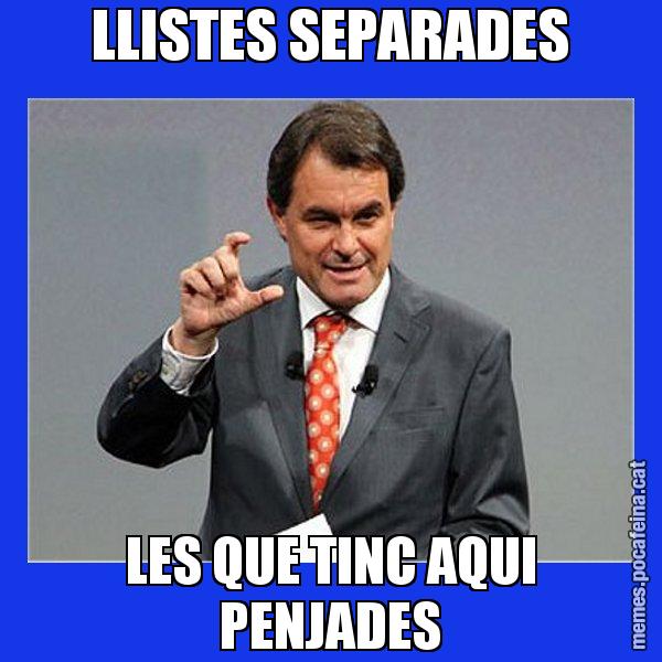LLISTES SEPARADES LES QUE TINC AQUI PENJADES - Artur Mas Titola