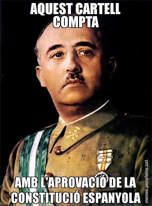 AQUEST CARTELL COMPTA AMB L'APROVACIÓ DE LA CONSTITUCIÓ ESPANYOLA