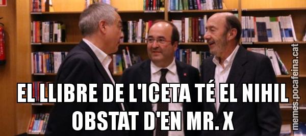 EL LLIBRE DE L'ICETA TÉ EL NIHIL OBSTAT D'EN MR. X