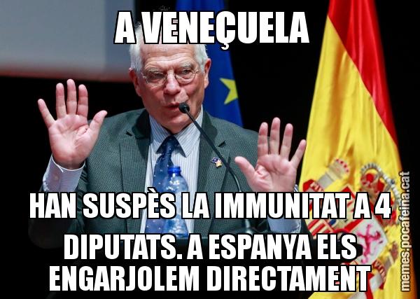 A VENEÇUELA HAN SUSPÈS LA IMMUNITAT A 4 DIPUTATS. A ESPANYA ELS ENGARJOLEM DIRECTAMENT