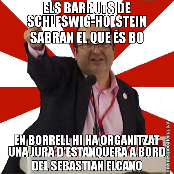 ELS BARRUTS DE SCHLESWIG-HOLSTEIN SABRAN EL QUE ÉS BO EN BORRELL HI HA ORGANITZAT UNA JURA D'ESTANQUERA A BORD DEL SEBASTIAN ELCANO - Miquel Iceta