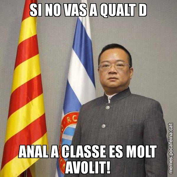 SI NO VAS A QUALT D ANAL A CLASSE ES MOLT AVOLIT! - Chen Yansheng