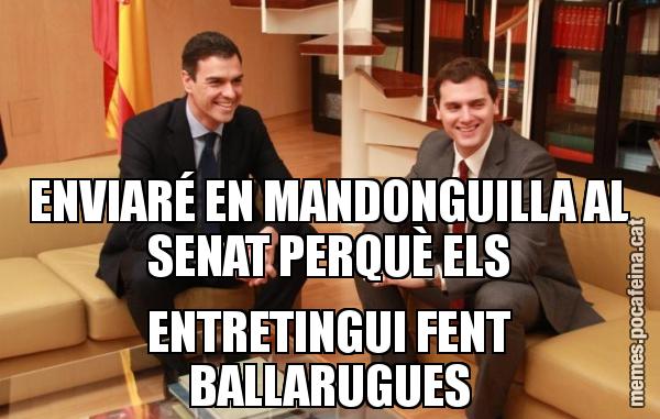 ENVIARÉ EN MANDONGUILLA AL SENAT PERQUÈ ELS ENTRETINGUI FENT BALLARUGUES