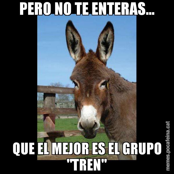 PERO NO TE ENTERAS... QUE EL MEJOR ES EL GRUPO "TREN" - El burro Català