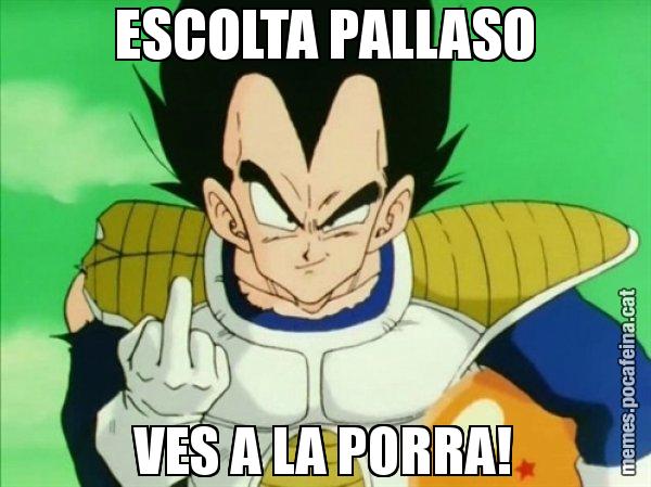 ESCOLTA PALLASO VES A LA PORRA! - Vegeta