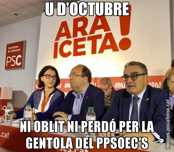 U D'OCTUBRE NI OBLIT NI PERDÓ PER LA GENTOLA DEL PPSOEC'S