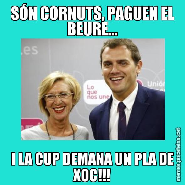 SÓN CORNUTS, PAGUEN EL BEURE... I LA CUP DEMANA UN PLA DE XOC!!!
