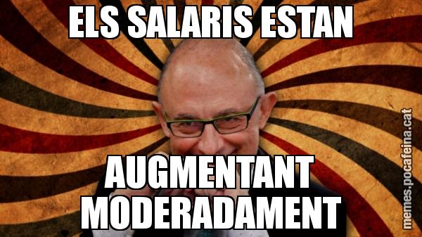 ELS SALARIS ESTAN AUGMENTANT MODERADAMENT