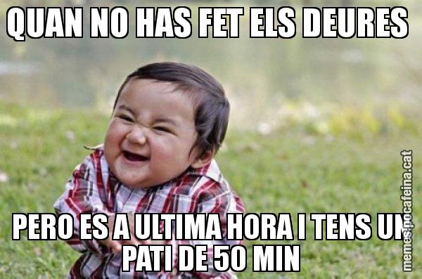 QUAN NO HAS FET ELS DEURES  PERO ES A ULTIMA HORA I TENS UN PATI DE 50 MIN - El diabòlic nen asiàtic