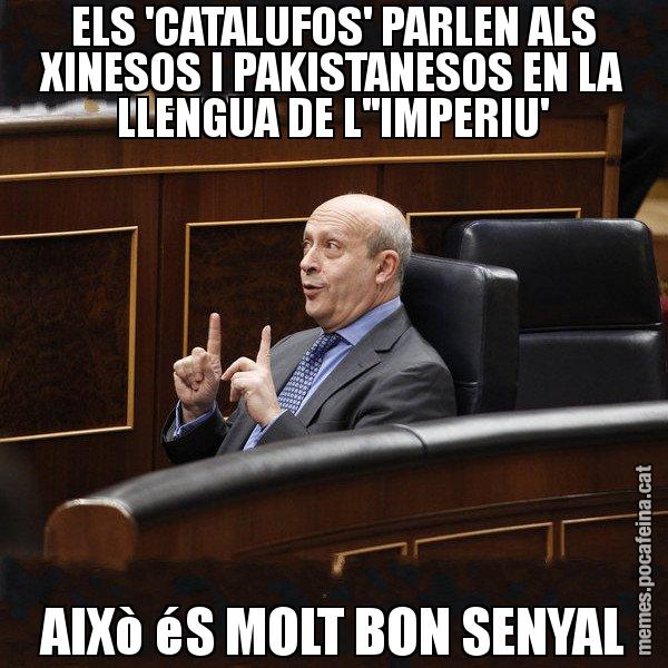 ELS 'CATALUFOS' PARLEN ALS XINESOS I PAKISTANESOS EN LA LLENGUA DE L''IMPERIU' AIXò éS MOLT BON SENYAL - Ministre Wert