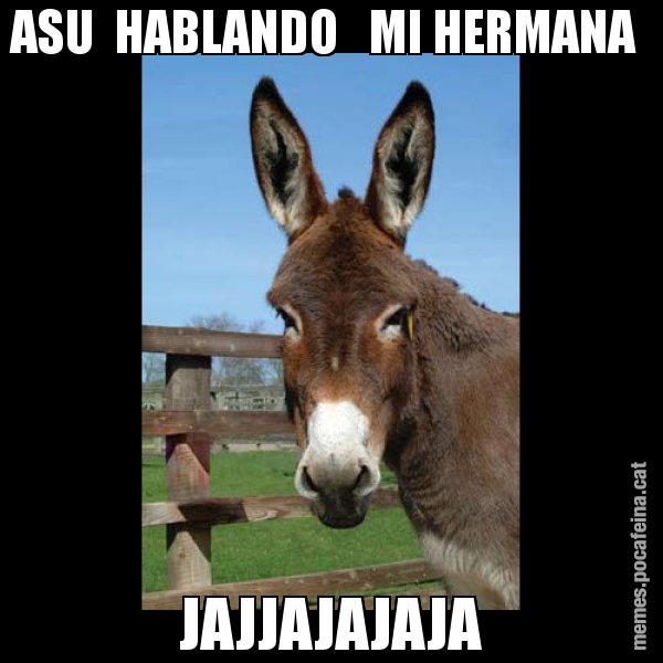 ASU  HABLANDO   MI HERMANA  JAJJAJAJAJA - El burro Català