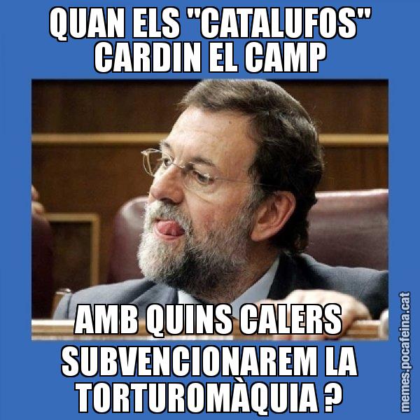 QUAN ELS "CATALUFOS" CARDIN EL CAMP AMB QUINS CALERS SUBVENCIONAREM LA TORTUROMÀQUIA ? - Mmmmmariano Rajoy