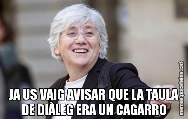 JA US VAIG AVISAR QUE LA TAULA DE DIÀLEG ERA UN CAGARRO