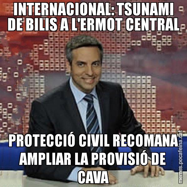 INTERNACIONAL: TSUNAMI DE BILIS A L'ERMOT CENTRAL PROTECCIÓ CIVIL RECOMANA AMPLIAR LA PROVISIÓ DE CAVA - Trollicer