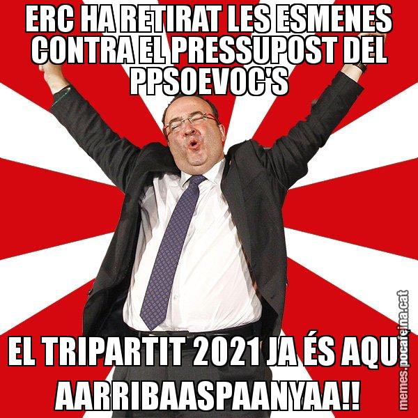 ERC HA RETIRAT LES ESMENES CONTRA EL PRESSUPOST DEL PPSOEVOC'S EL TRIPARTIT 2021 JA ÉS AQUÍ AARRIBAASPAANYAA!! - Miquel Iceta - 27S