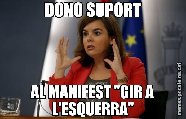 DONO SUPORT AL MANIFEST "GIR A L'ESQUERRA"