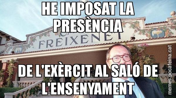 HE IMPOSAT LA PRESÈNCIA DE L'EXÈRCIT AL SALÓ DE L'ENSENYAMENT