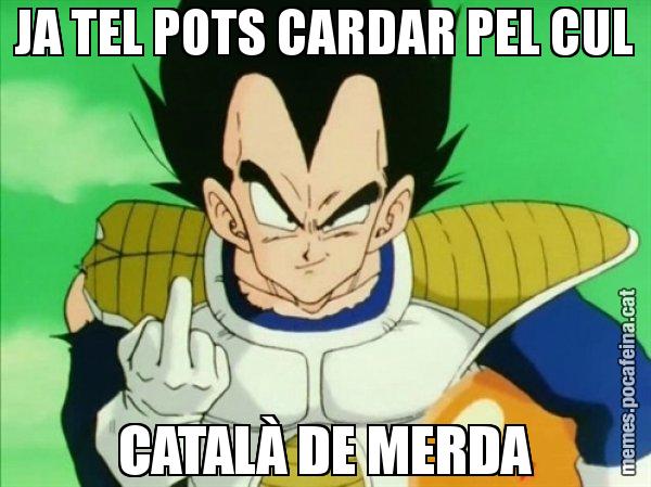 JA TEL POTS CARDAR PEL CUL CATALÀ DE MERDA - Vegeta