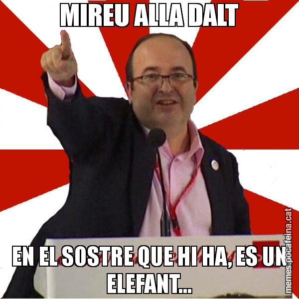 MIREU ALLA DALT EN EL SOSTRE QUE HI HA, ES UN ELEFANT... - Miquel Iceta