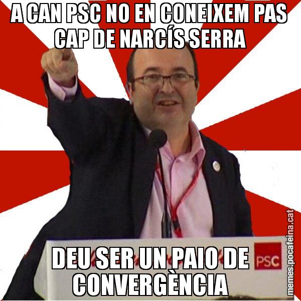 A CAN PSC NO EN CONEIXEM PAS CAP DE NARCÍS SERRA DEU SER UN PAIO DE CONVERGÈNCIA - Miquel Iceta