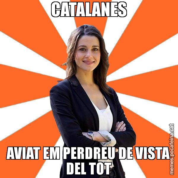 CATALANES AVIAT EM PERDREU DE VISTA DEL TOT - Inés Arrimadas - 27S
