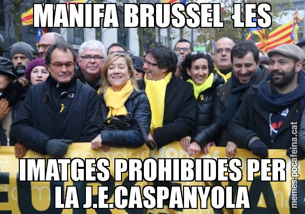 MANIFA BRUSSEL·LES IMATGES PROHIBIDES PER LA J.E.CASPANYOLA