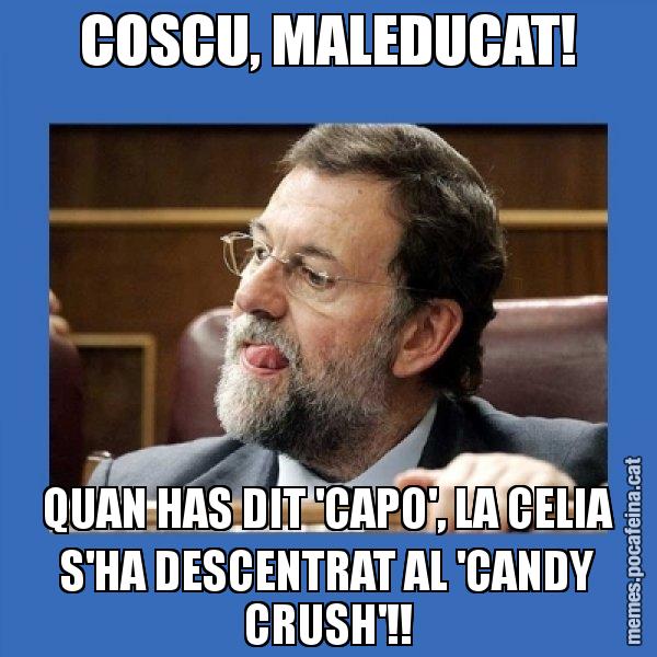 COSCU, MALEDUCAT! QUAN HAS DIT 'CAPO', LA CELIA S'HA DESCENTRAT AL 'CANDY CRUSH'!! - Mmmmmariano Rajoy