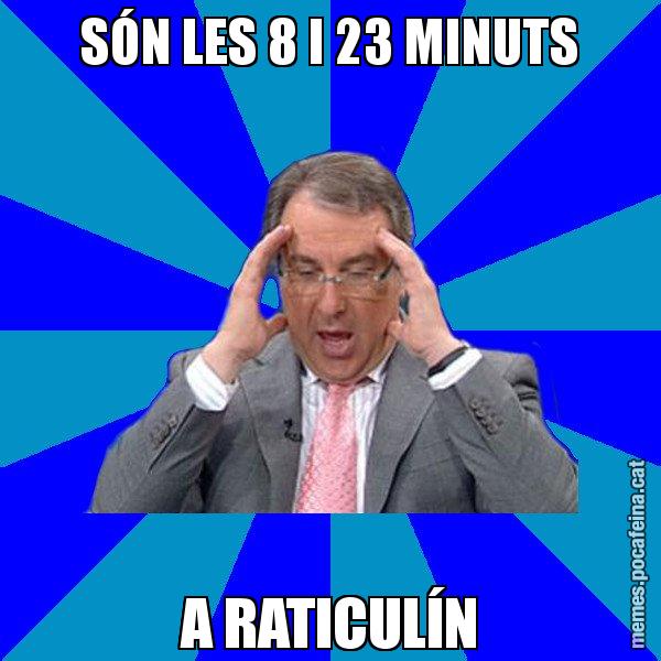 SÓN LES 8 I 23 MINUTS A RATICULÍN - Cuní Telepatia