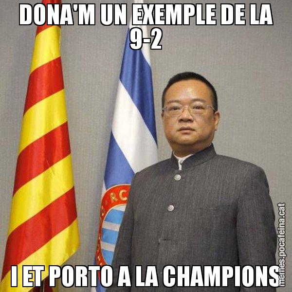 DONA'M UN EXEMPLE DE LA 9-2 I ET PORTO A LA CHAMPIONS - Chen Yansheng