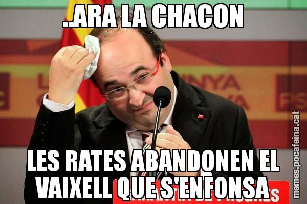 ..ARA LA CHACON LES RATES ABANDONEN EL VAIXELL QUE S'ENFONSA