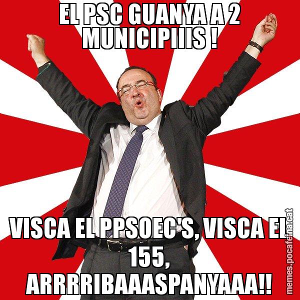 EL PSC GUANYA A 2 MUNICIPIIIS ! VISCA EL PPSOEC'S, VISCA EL 155, ARRRRIBAAASPANYAAA!! - Miquel Iceta - 27S