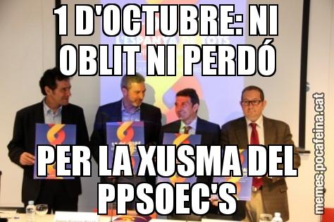 1 D'OCTUBRE: NI OBLIT NI PERDÓ PER LA XUSMA DEL PPSOEC'S