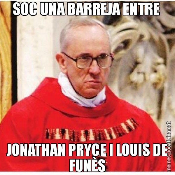 SOC UNA BARREJA ENTRE  JONATHAN PRYCE I LOUIS DE FUNÈS - Papa di Roma