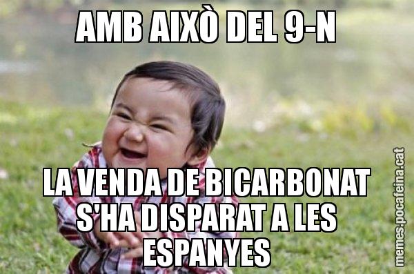 AMB AIXÒ DEL 9-N LA VENDA DE BICARBONAT S'HA DISPARAT A LES ESPANYES - El diabòlic nen asiàtic