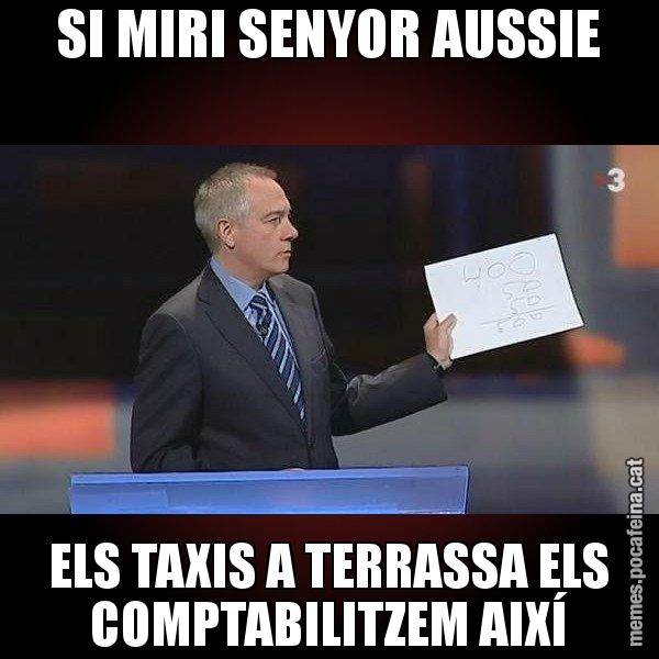 SI MIRI SENYOR AUSSIE ELS TAXIS A TERRASSA ELS COMPTABILITZEM AIXÍ - Navarro Paper