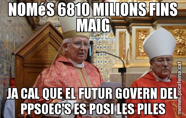 NOMéS 6810 MILIONS FINS MAIG JA CAL QUE EL FUTUR GOVERN DEL PPSOEC'S ES POSI LES PILES