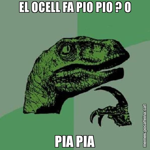 EL OCELL FA PIO PIO ? O PIA PIA - Philosoraptor
