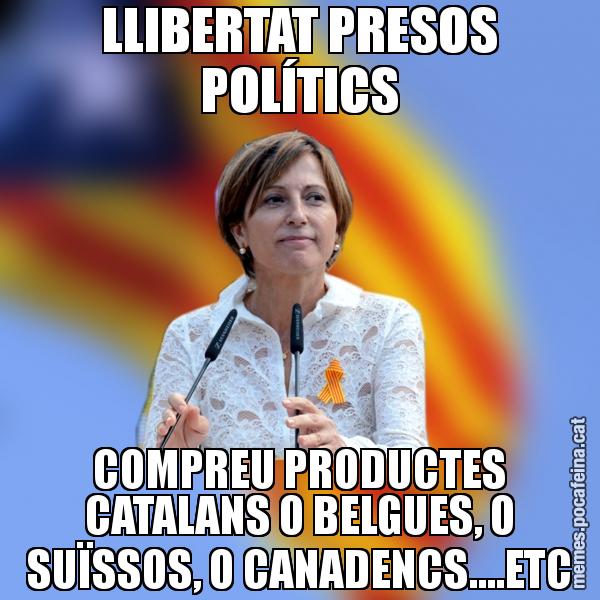 LLIBERTAT PRESOS POLÍTICS COMPREU PRODUCTES CATALANS O BELGUES, O SUÏSSOS, O CANADENCS....ETC